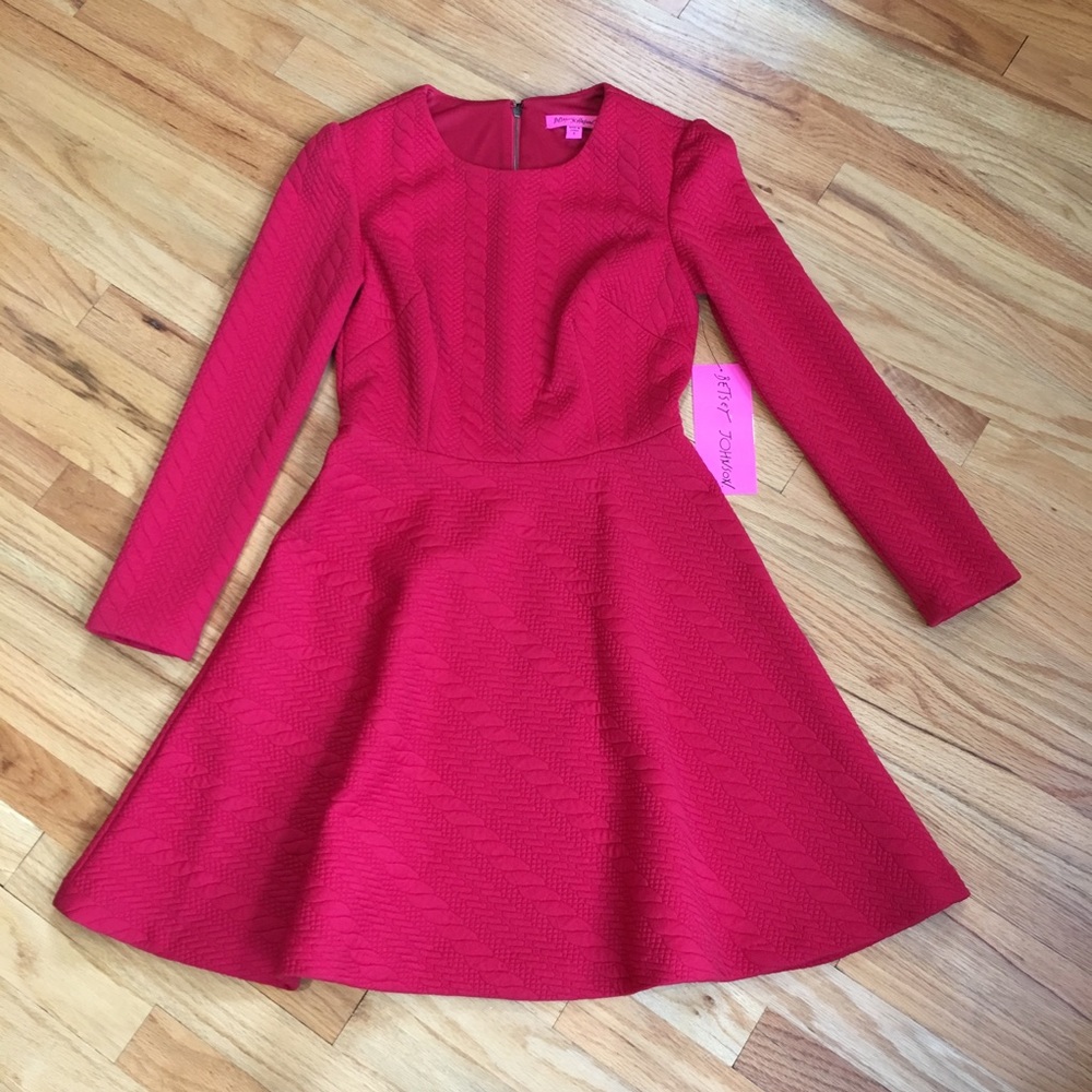 ❗️LAST ONE❗️Betsey Johnson Cable Knit Fit &Flare - Picture 3 of 8